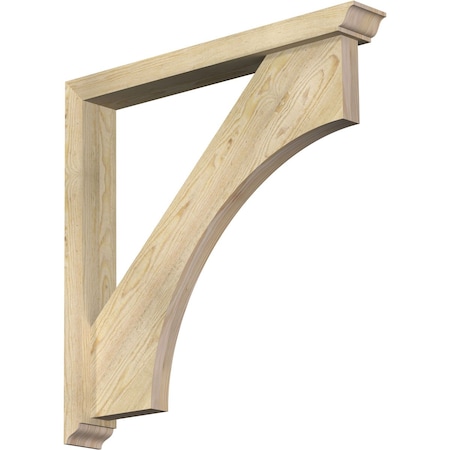 Ekena Millwork Westlake Traditional Rough Sawn Bracket w/ Offset Brace, Douglas Fir, 4"W x 30"D x 30"H BKT0402X30X30WTL01RDF